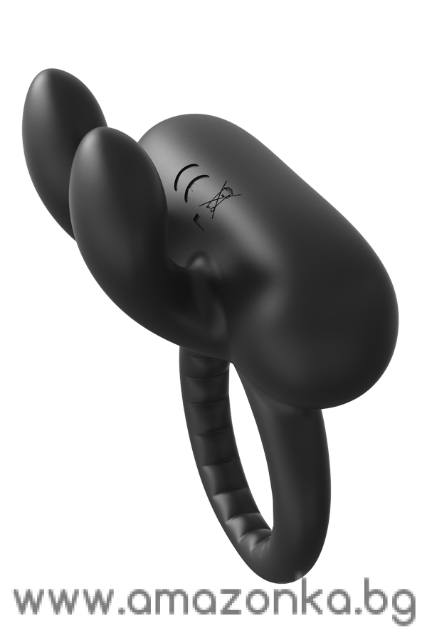 RAMROD RABBIT VIBRATING COCKRING BLACK