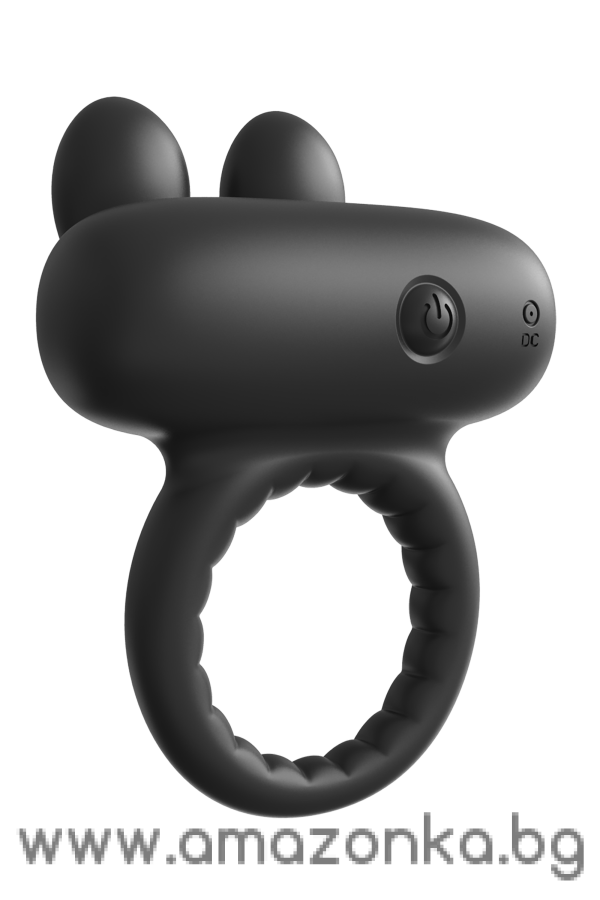 RAMROD RABBIT VIBRATING COCKRING BLACK