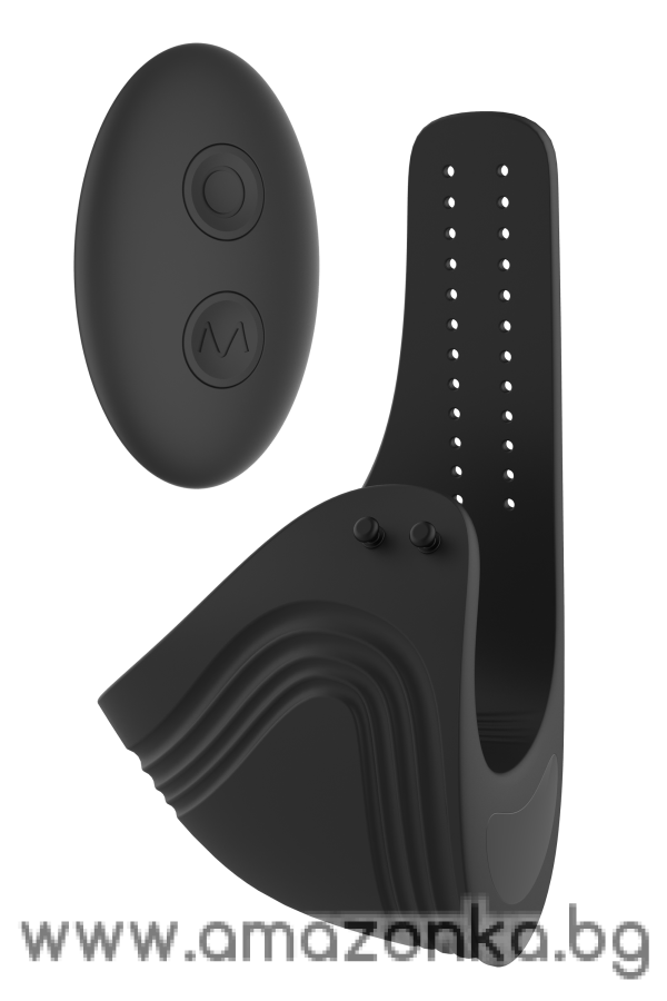 RAMROD ADJUSTABLE VIBRATING COCKRING WITH REMOTE BLACK
