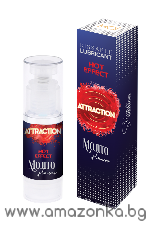 MAI ATTRACTION KISSABLE LUBRICANT HOT EFFECT MOJITO FLAVOR 50ML 