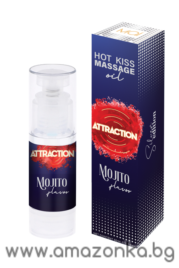 MAI ATTRACTION HOT KISS MASSAGE OIL MOJITO FLAVOR 50ML