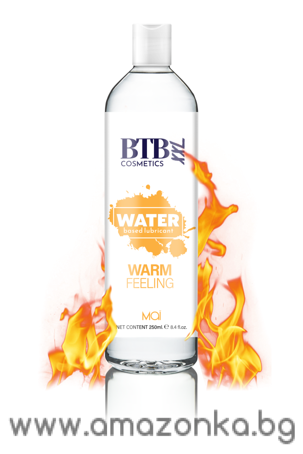 BTB WATER BASED WARM FEELING LUBRICANT 250ML