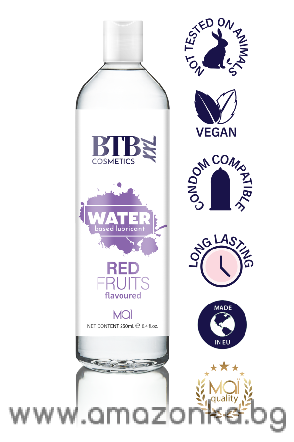 BTB WATER BASED FLAVORED RED FRUITS LUBRICANT 250ML