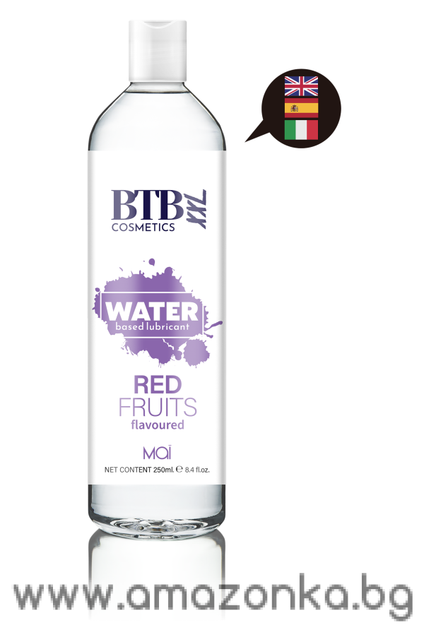 BTB WATER BASED FLAVORED RED FRUITS LUBRICANT 250ML