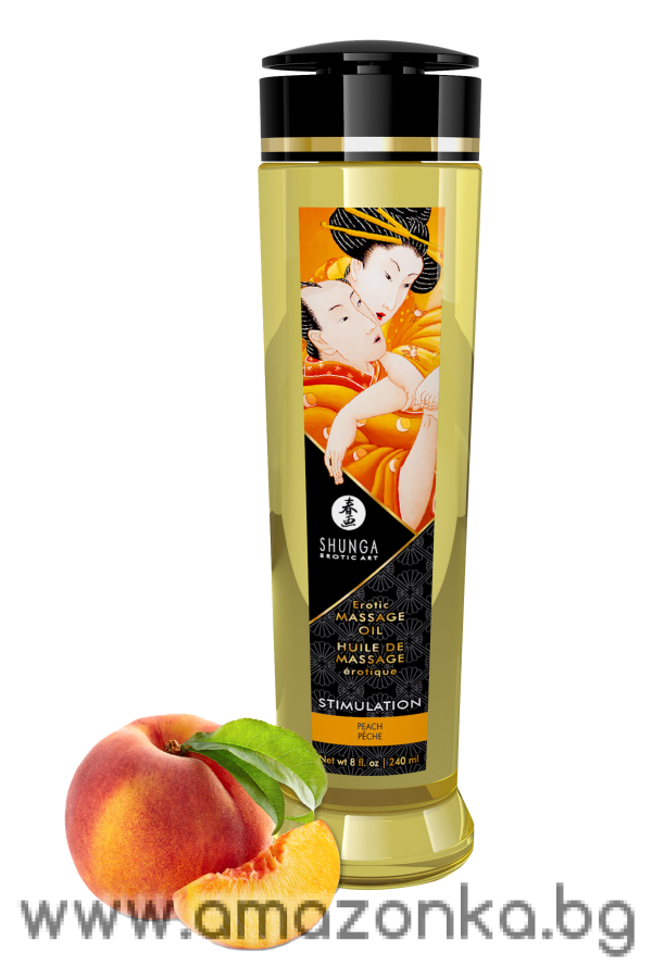 EROTIC MASSAGE OIL STIMULATION PEACH 240 ML