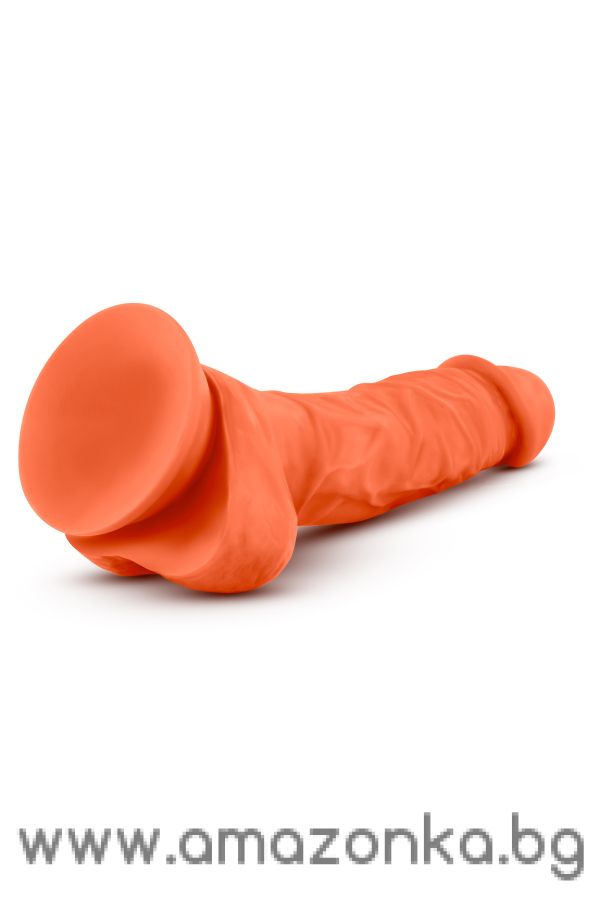 NEO ELITE 7.5INCH COCK WITH BALLS ORANGE
