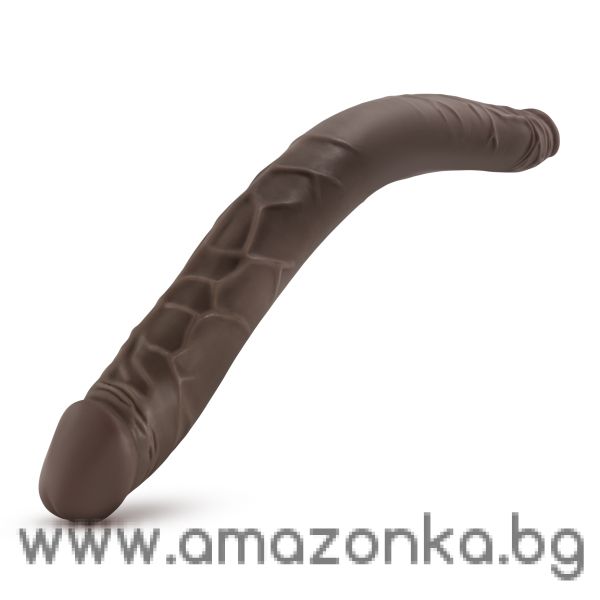 DR. SKIN 16INCH DOUBLE DILDO CHOCOLATE