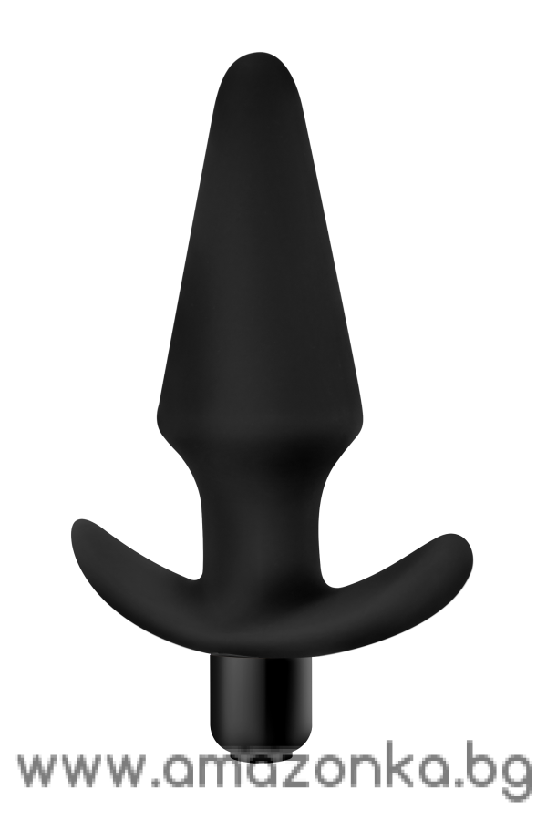 ANAL ADVENTURES PLATINUM SILICONE VIBRATING PLUG BLACK
