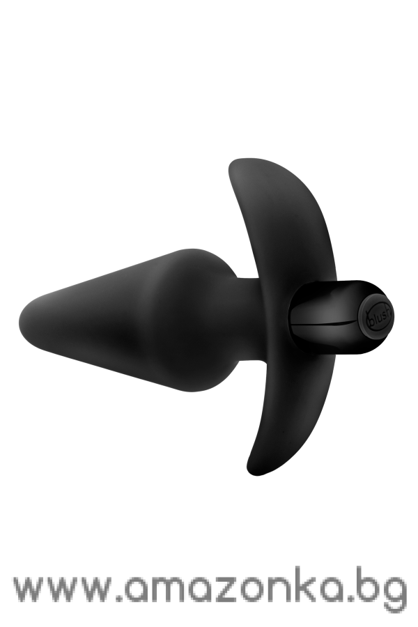 ANAL ADVENTURES PLATINUM SILICONE VIBRATING PLUG BLACK
