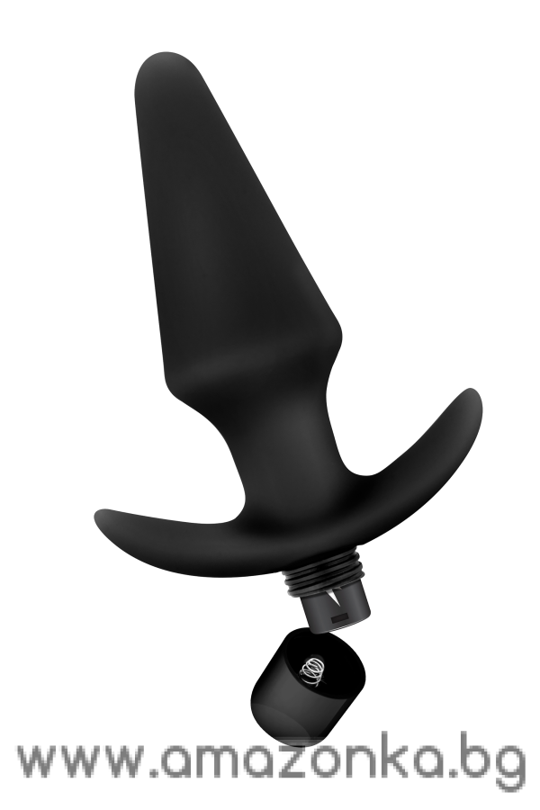 ANAL ADVENTURES PLATINUM SILICONE VIBRATING PLUG BLACK
