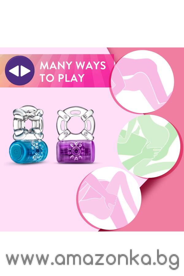 PLAY WITH ME ONE NIGHT STAND VIBRATING C-RING BLUE