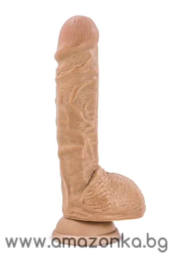 AU NATUREL BIG BILLY 9 INCH DILDO MOCHA