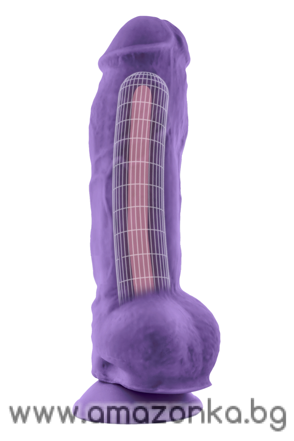 AU NATUREL BOLD BIG BOY 10 INCH DILDO PURPLE