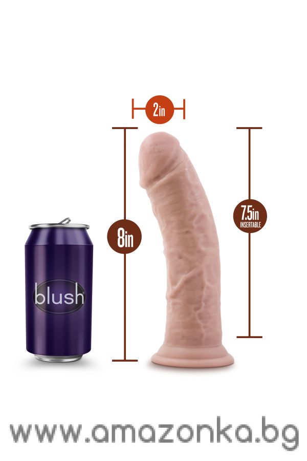 DR. SKIN PLUS 8 INCH THICK POSABLE DILDO VANILLA