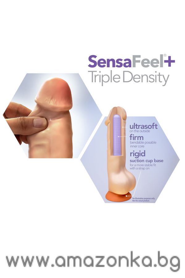 DR. SKIN PLUS 8 INCH THICK POSABLE DILDO VANILLA
