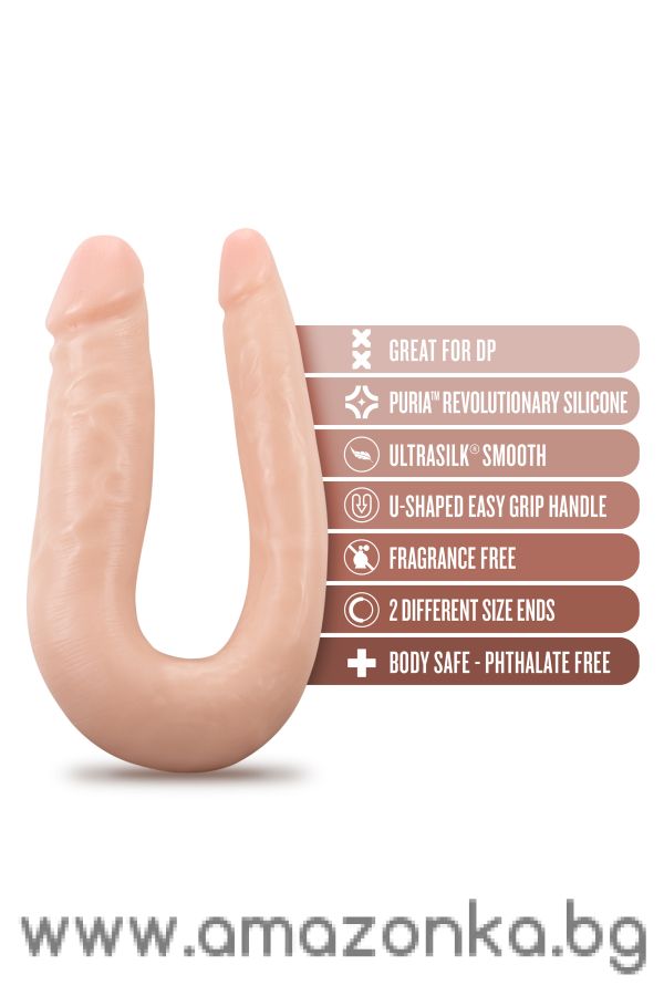 DR. SKIN SILICONE DR. DOUBLE 12 INCH DOUBLE DONG VANILLA