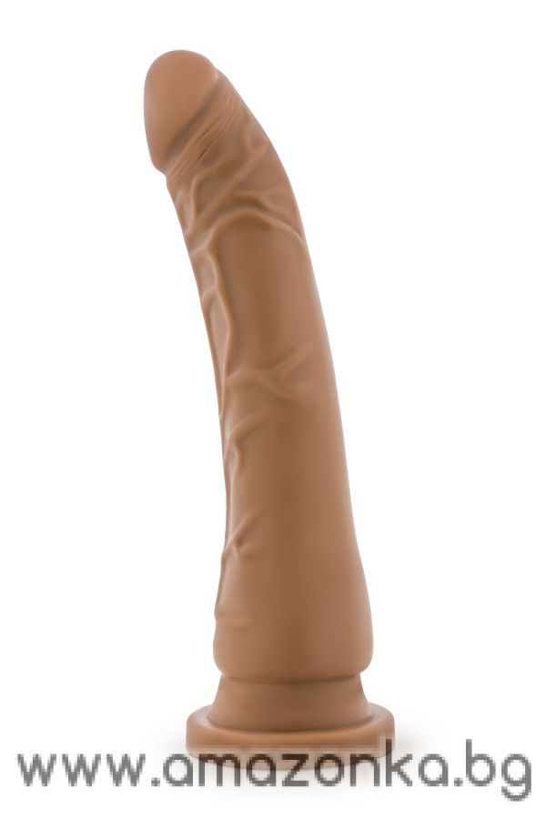 DR. SKIN SILICONE DR. NOAH 8 INCH DONG WITH SUCTION CUP MOCHA