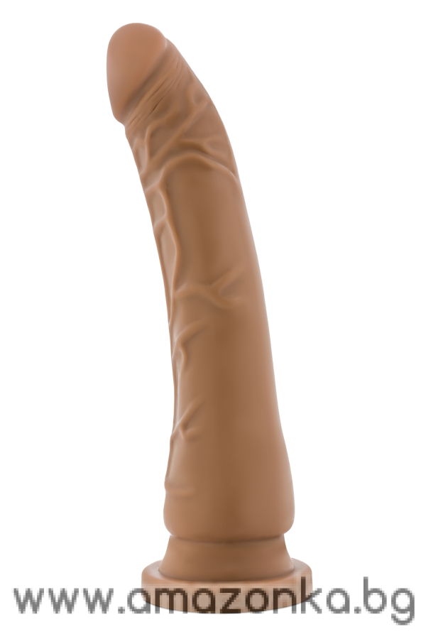 DR. SKIN SILICONE DR. NOAH 8 INCH DONG WITH SUCTION CUP MOCHA