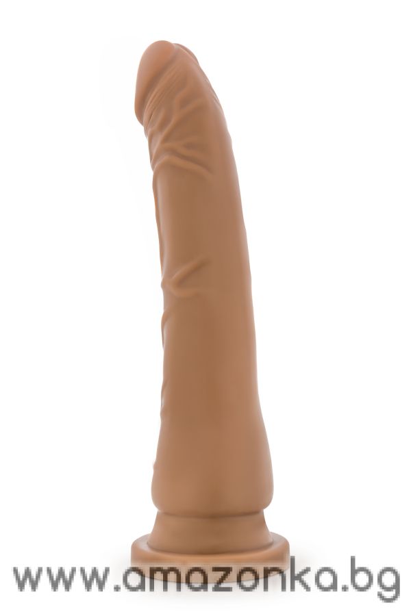 DR. SKIN SILICONE DR. NOAH 8 INCH DONG WITH SUCTION CUP MOCHA