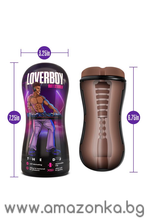 LOVERBOY THE DJ SELF LUBRICATING STROKER BROWN