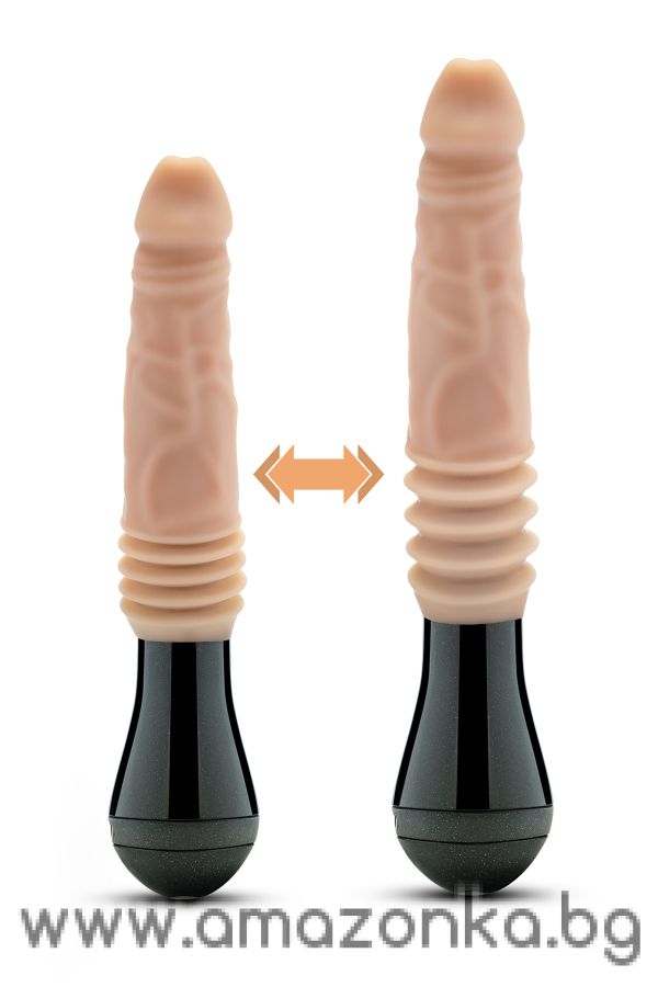 DR. SKIN SILICONE DR. KNIGHT THRUSTING GYRATING VIBRATING DILDO BEIGE