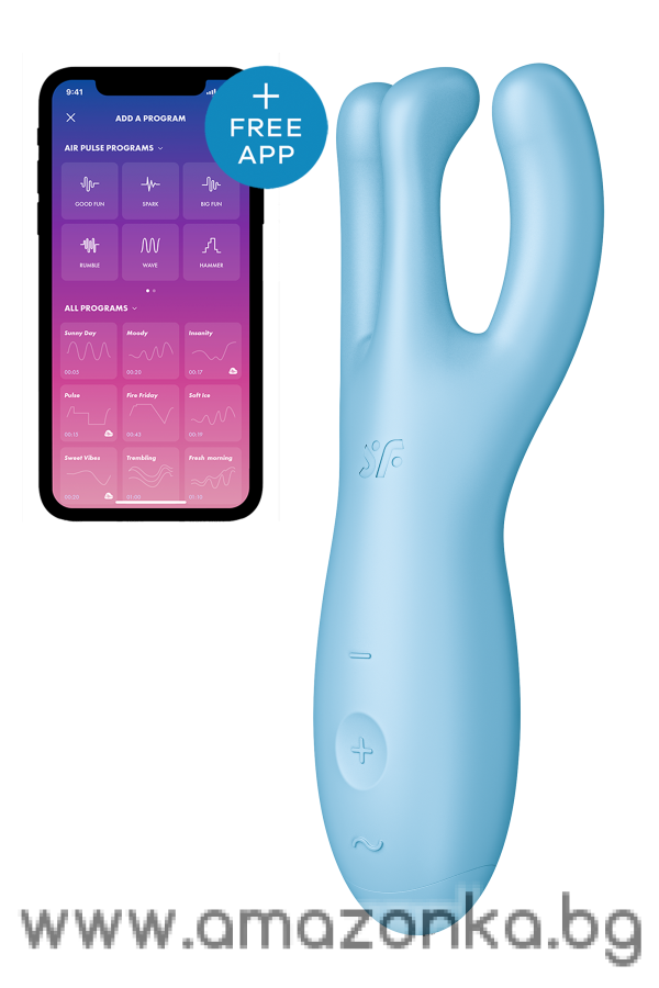 SATISFYER THREESOME 4 CONNECT APP BLUE