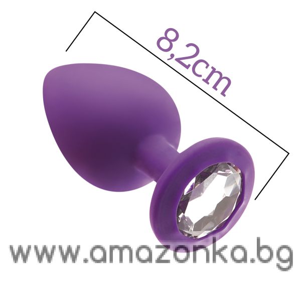 MAI No.48 ANAL PLUG WITH STONE M PURPLE