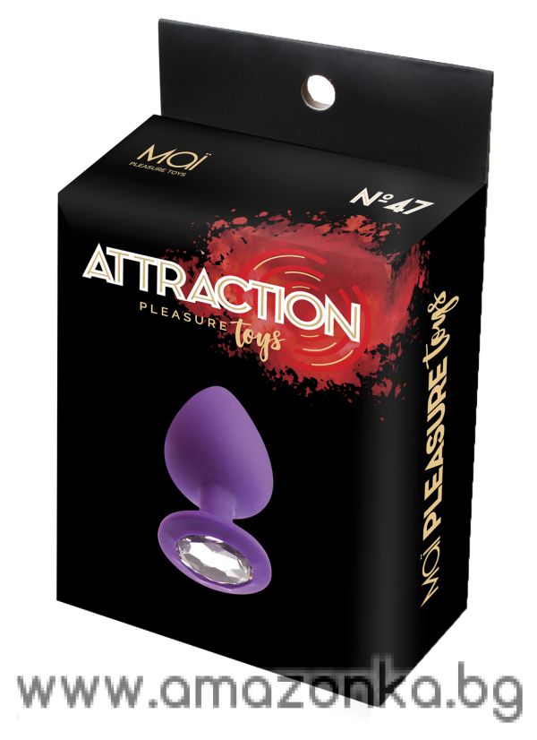 MAI No.48 ANAL PLUG WITH STONE M PURPLE