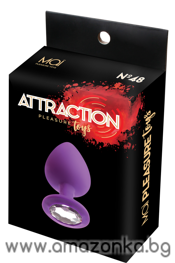 MAI No.48 ANAL PLUG WITH STONE M PURPLE
