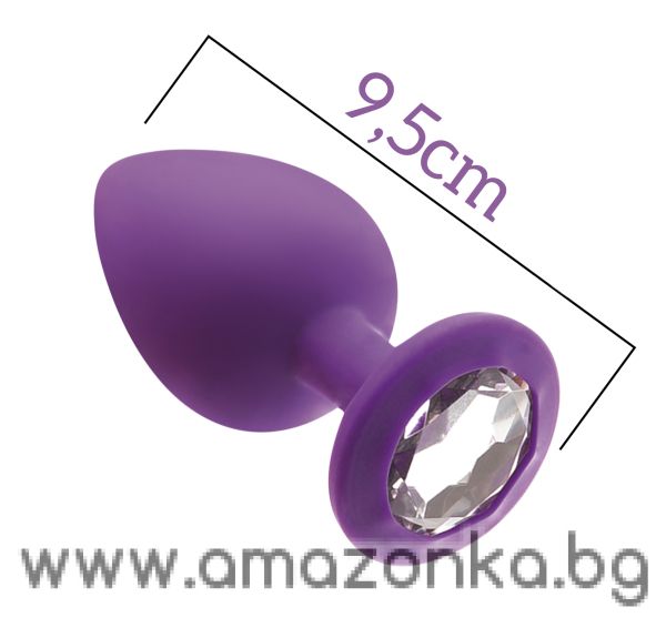 MAI No.49 ANAL PLUG WITH STONE L PURPLE