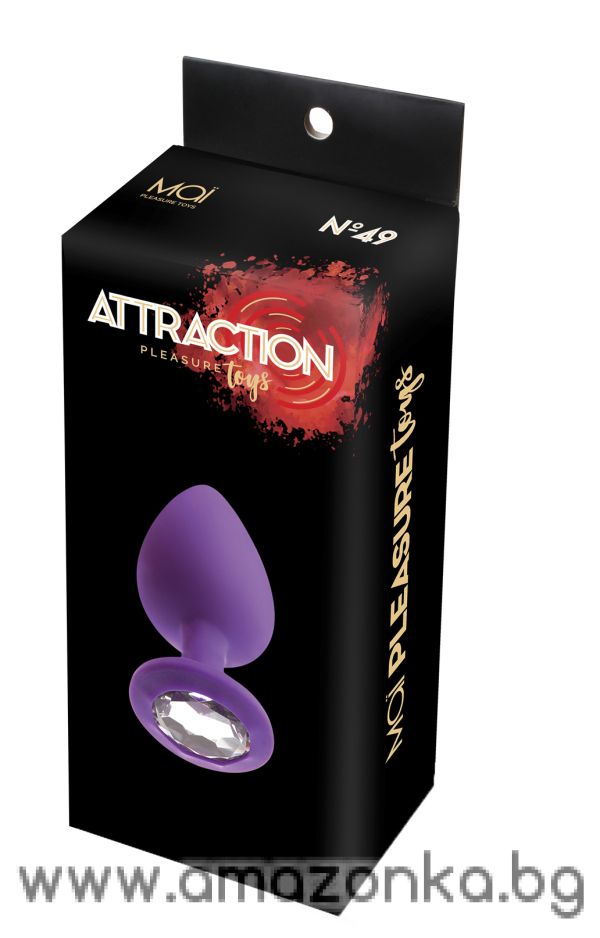 MAI No.49 ANAL PLUG WITH STONE L PURPLE