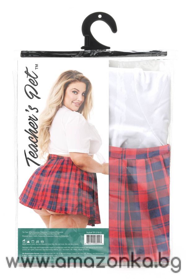 TEACHER PET 2 PCS SCHOOLGIRL COSTUME, QUEEN SIZE