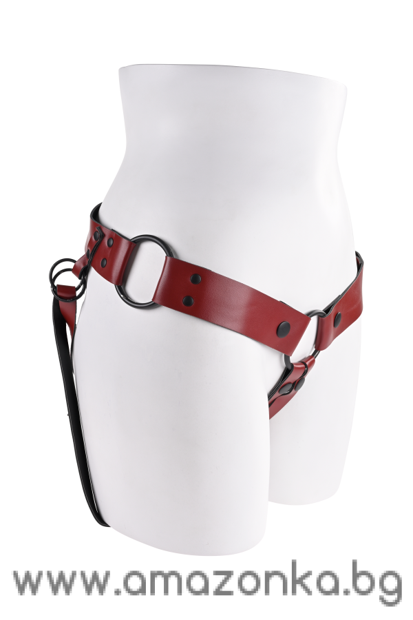 SPORTSHEETS SAFFRON MONTE STRAP ON RED