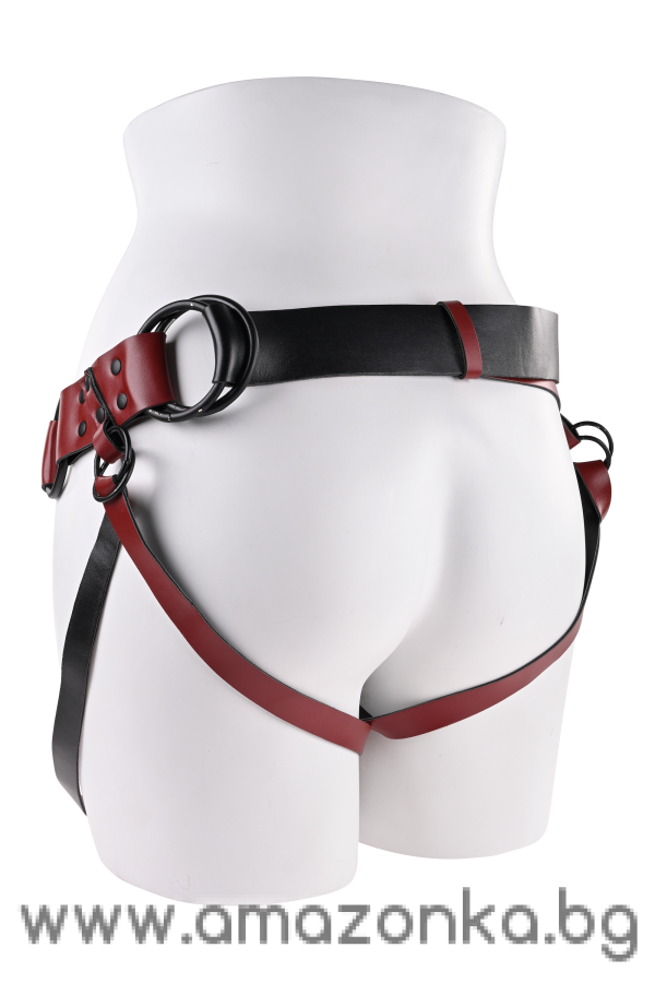 SPORTSHEETS SAFFRON MONTE STRAP ON RED