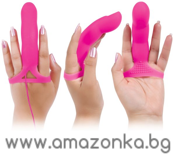 A&E G SPOT TOUCH FINGER VIBRATOR PINK