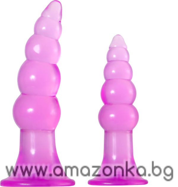 A&E FUN JELLY BUTT PLUGS PINK