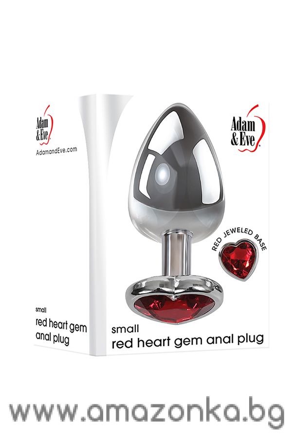 A&E RED HEART GEM ANAL PLUG SMALL
