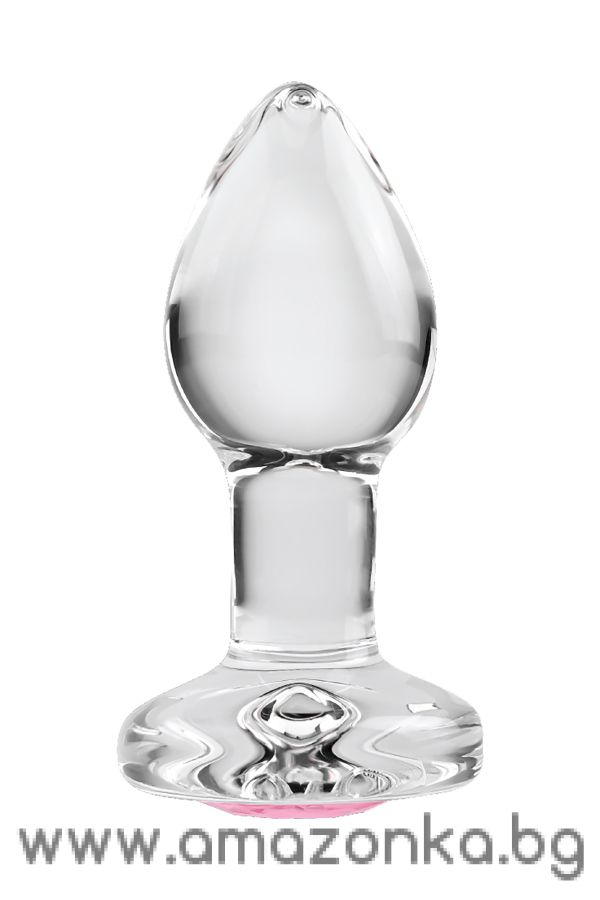 A&E PINK GEM GLASS PLUG SMALL