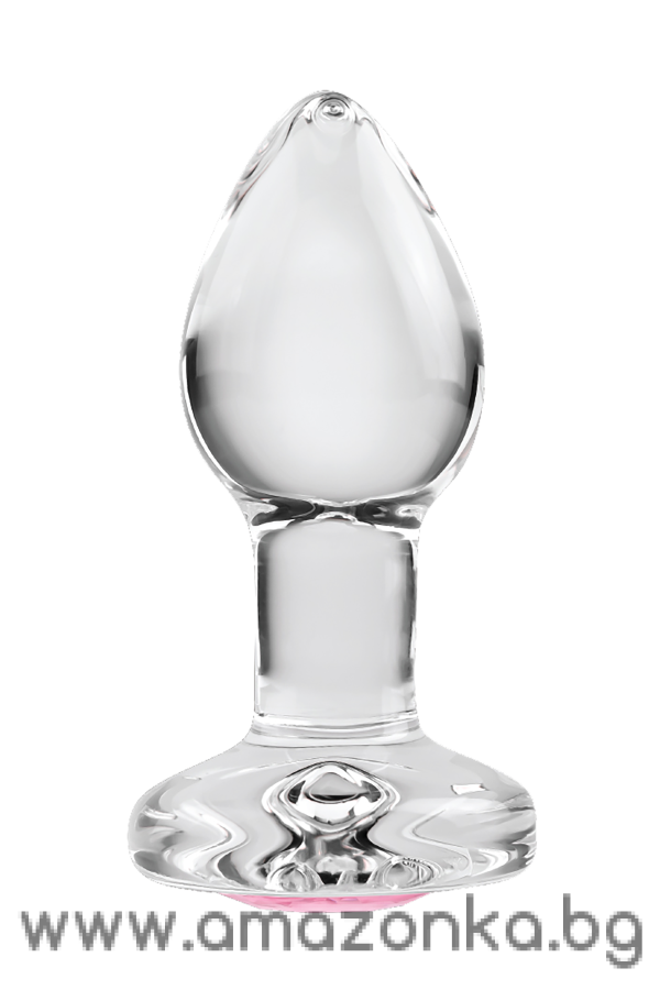 A&E PINK GEM GLASS PLUG SMALL