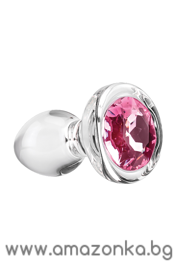 A&E PINK GEM GLASS PLUG SMALL