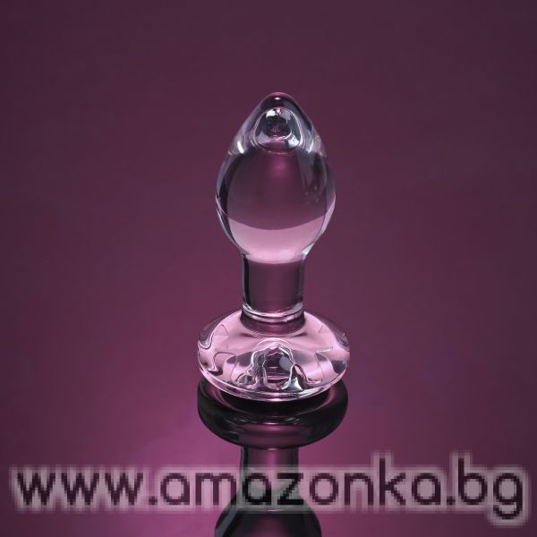 A&E PINK GEM GLASS PLUG SMALL