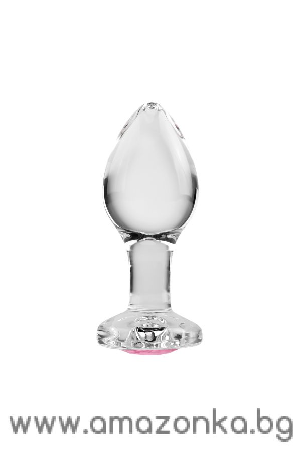 A&E PINK GEM GLASS PLUG MEDIUM