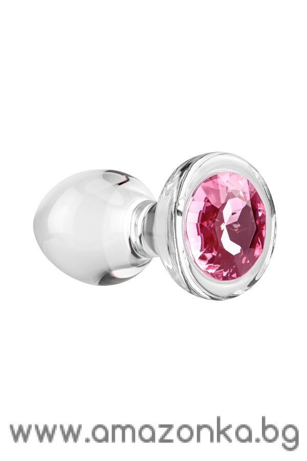 A&E PINK GEM GLASS PLUG MEDIUM