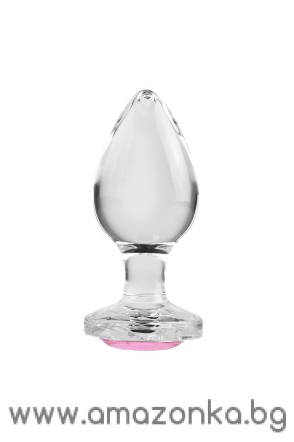 A&E PINK GEM GLASS PLUG LARGE