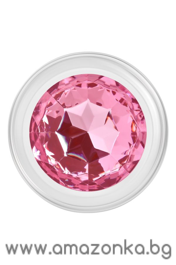 A&E PINK GEM GLASS PLUG LARGE