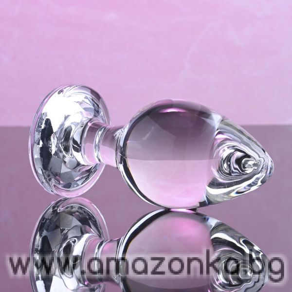 A&E PINK GEM GLASS PLUG LARGE