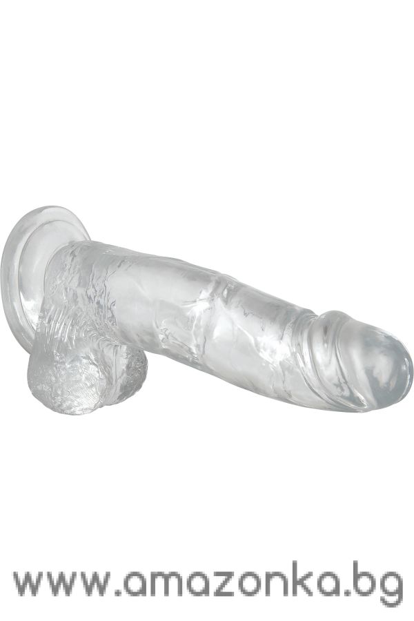 A&E CRYSTAL CLEAR 8 INCH DILDO