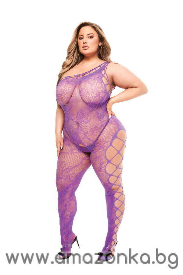 BACI OFF THE SHOULDER BODYSTOCKING PURPLE, QUEEN