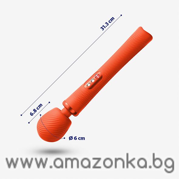 Fun Factory-Vim Weighted Rumble Wand Sunrise Orange