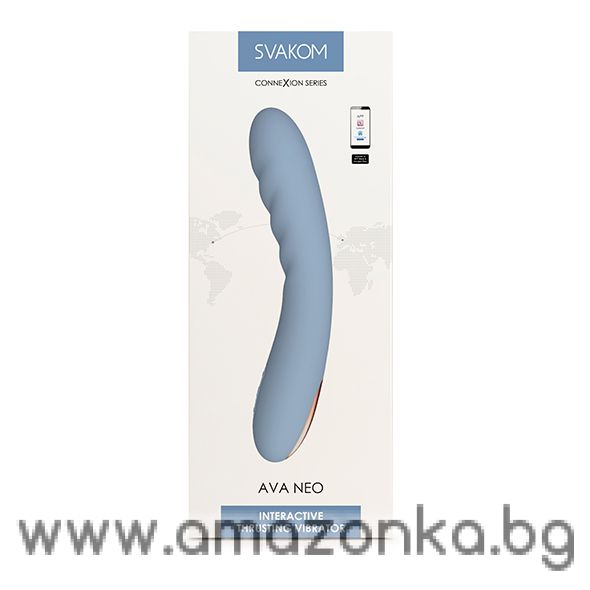  Svakom-Ava Neo Interactive Thrusting Vibrator Blue